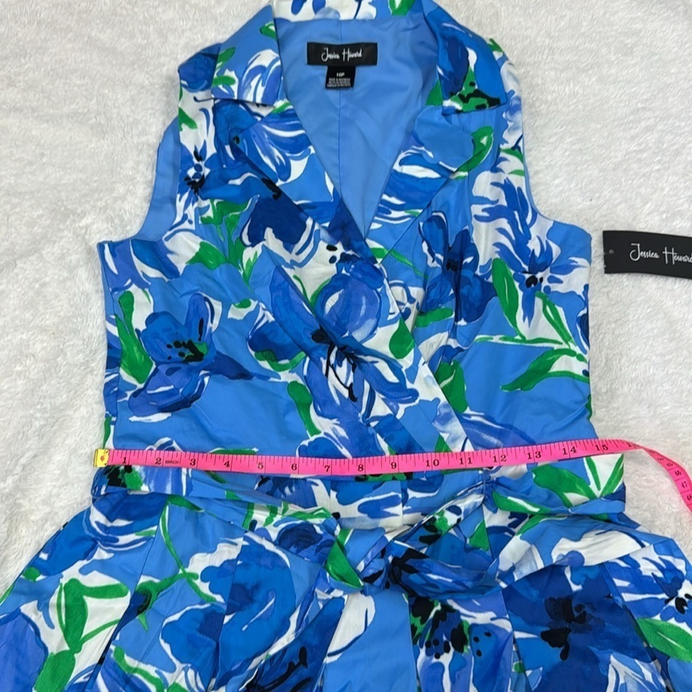 Jessica Howard Blue and White Polo Collar Sundress - Picture 6 of 11